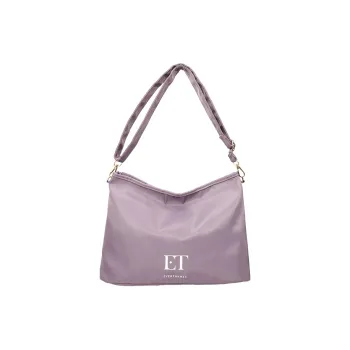 Everthames Nylon Fabric Shoulder Bag Unisex Light Purple