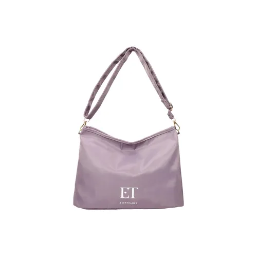 Everthames Nylon Fabric Shoulder Bag Unisex Light Purple