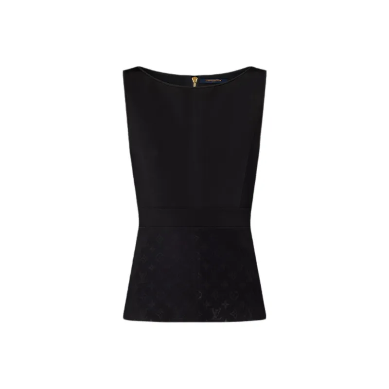 LOUIS VUITTON Embossed Monogram Fitted Top-0