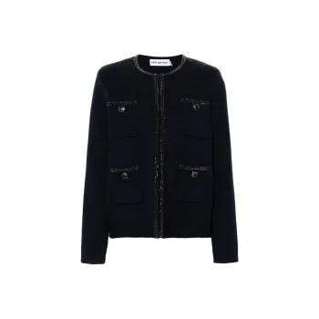 Self portrait Embellished Knitted Cardigan