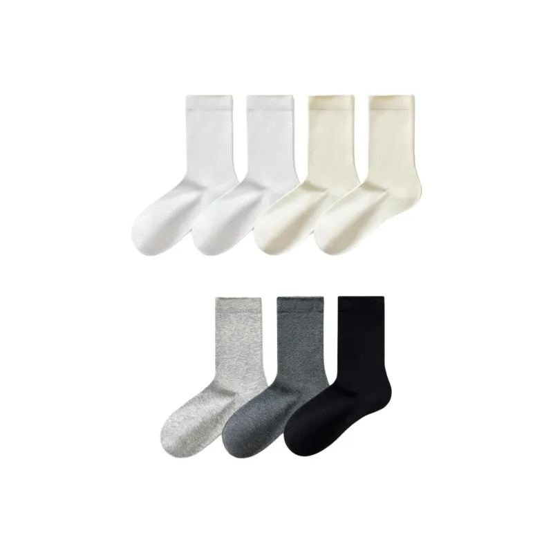 Temooues Mid Calf Socks Women's Combo Set-11