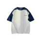 White Heather Gray & Navy Blue Sleeves