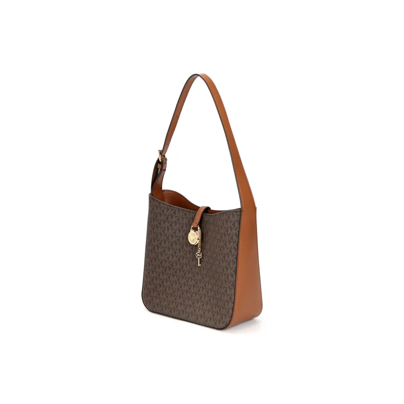 MICHAEL KORS Coated Canvas Handbag Shoulder Bag Small Size Women's Dark Brown-1
