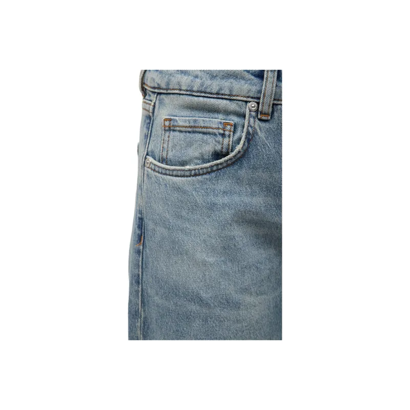 HUGO BOSS Logo Patch Wide Leg Jeans-4