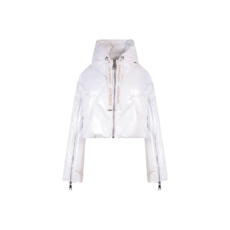 KHRISJOY Quilted Zip-Up Cropped Jacket-0