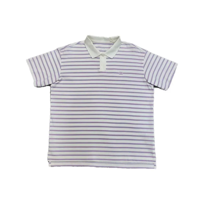 KOLON SPORT Polo Shirt Women's Purple White Stripes-0