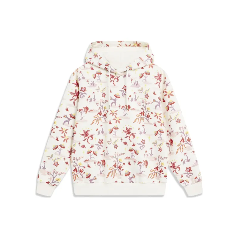 LiNing Rijin Doujin Collection Sweatshirt Women's Ecru All Over Print-0
