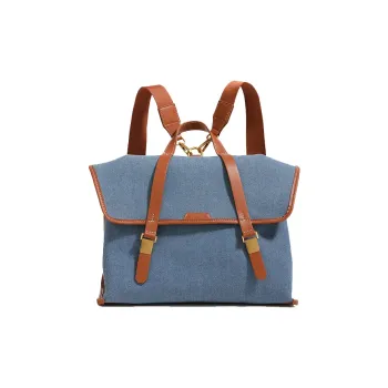 Bullrun Artificial Leather Backpack Women's Blue