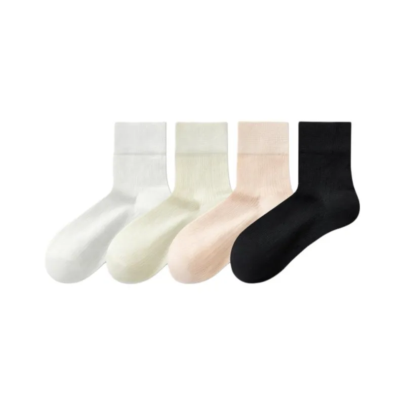 Temooues Mid Calf Socks Women's Combo Set-11