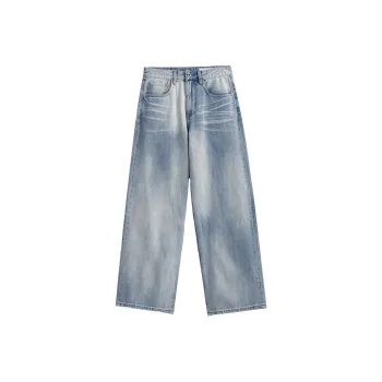 ZENGZHI Jeans Unisex Blue