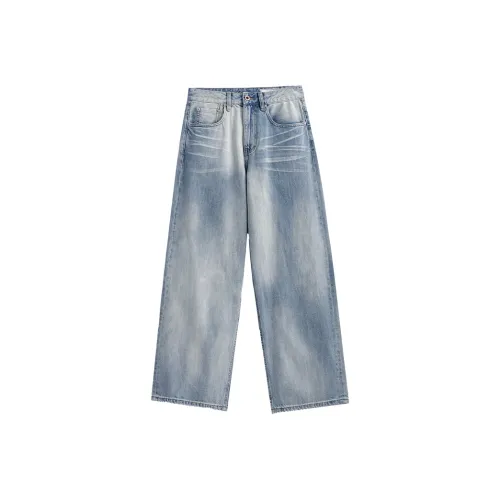 ZENGZHI Jeans Unisex Blue