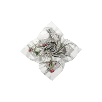 GUCCI Silk Scarves Women's Gray