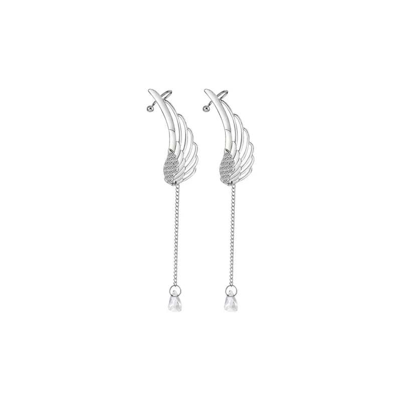 QIANFANGDAHUANGYE Titanium Steel Clip On Earrings Women's-4