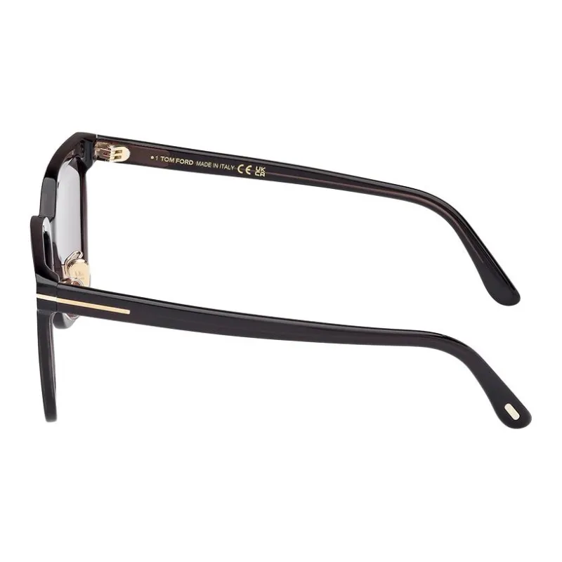 TF Plate Frame Square Sunglasses Unisex Gray-3