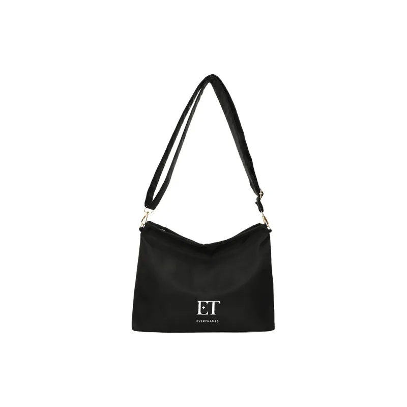 Everthames Nylon Fabric Shoulder Bag Regular Unisex Black-0