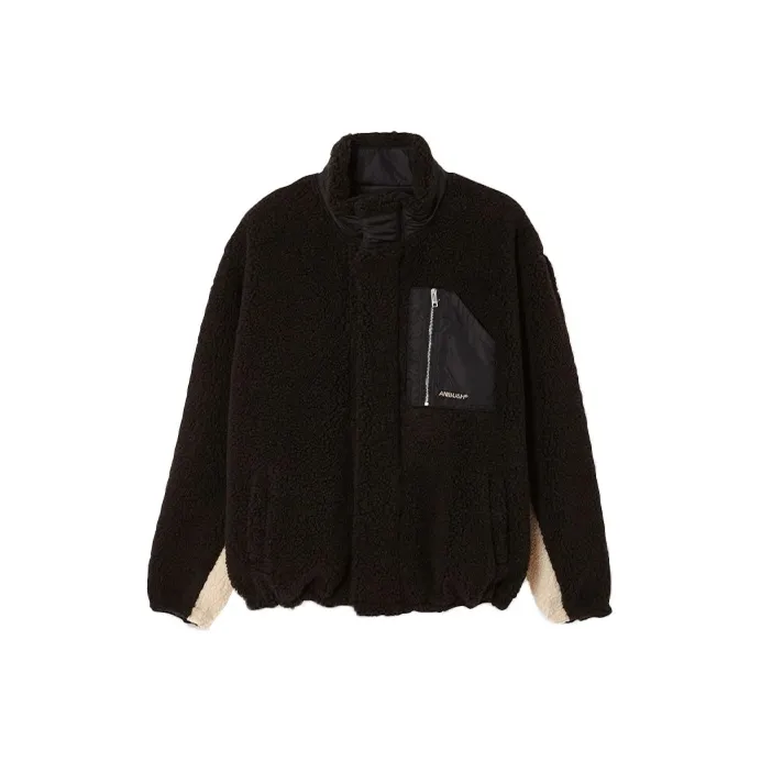 AMBUSH FW21 Colorblock Stand Collar Down Jacket Women's Black-0