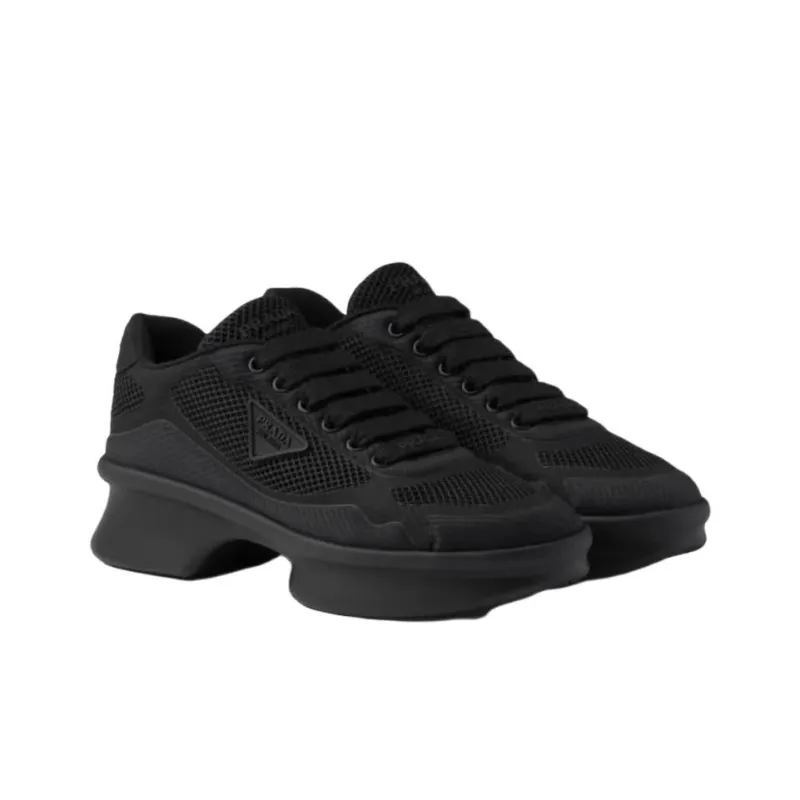 PRADA Logo Patch Trainers Women's-2