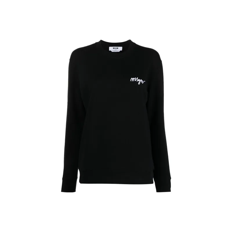MSGM Logo Embroidered Crewneck Sweatshirt-0