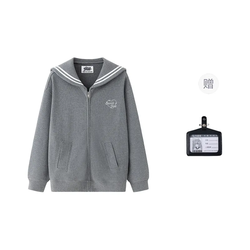 Tokyo Season Sweatshirt Spring Fall Women's Gray-0