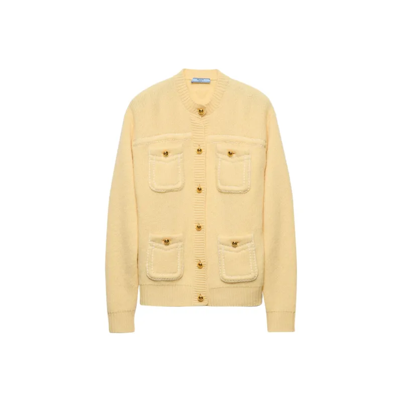 PRADA Crewneck Button Up Cardigan-0