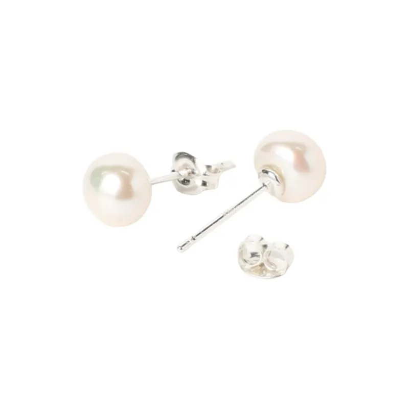 Beams Freshwater Pearl 925 Sterling Silver Earrings Women's White-1