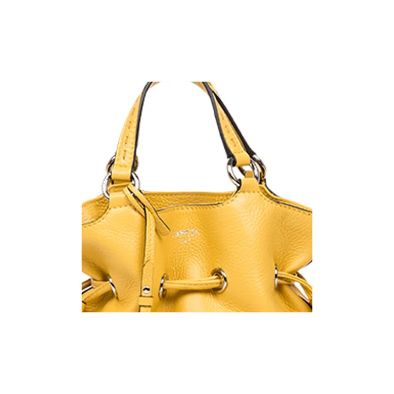 LANCEL Cow Leather Bucket Bag, Handbag, Shoulder Bag, Crossbody Bag Small Size Women's Sunlight Yellow-5