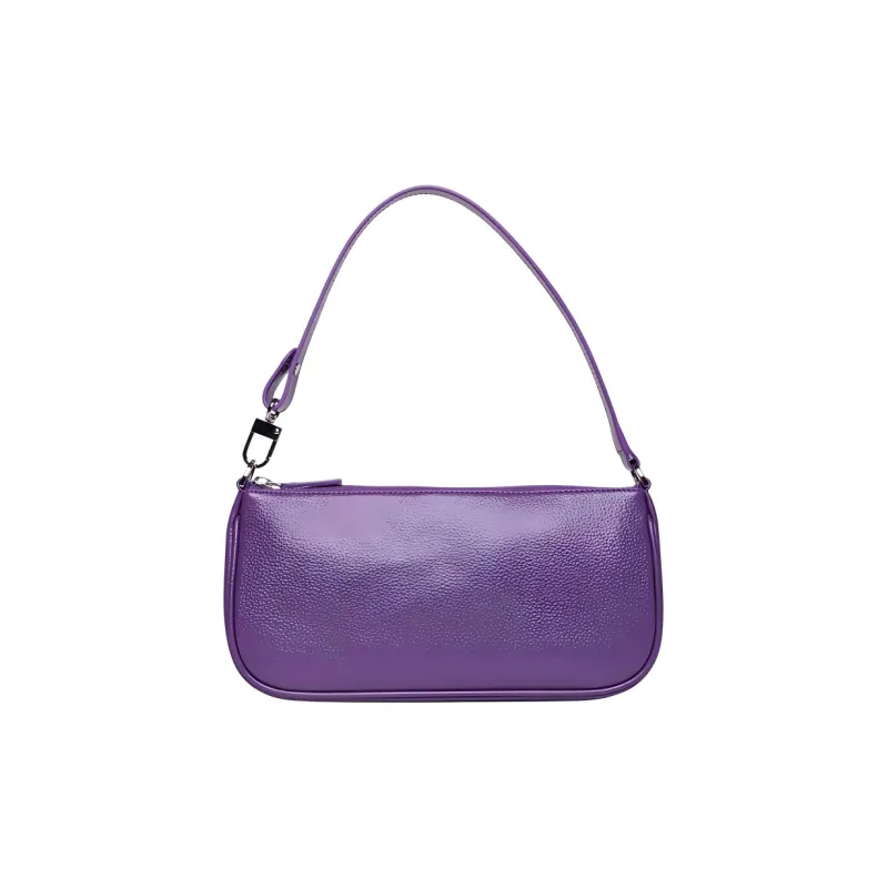 By Far Rachel Leather Handbag, Shoulder Bag Women's Purple-1