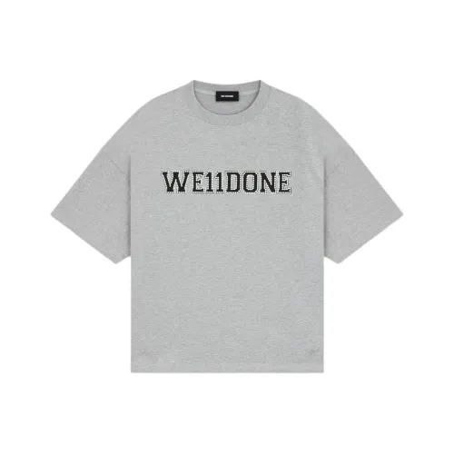 WE11DONE FW24 Drop Shoulder Sleeve T Shirt Women's Gray