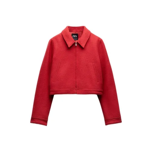 ZARA Jackets & Coats Women's Red