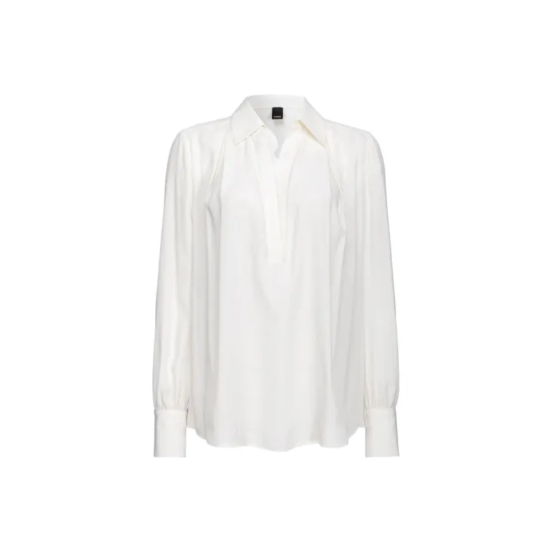 PINKO Split-neck Long-sleeve Blouse-0