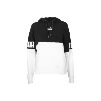 PUMA CLASSICS Power Colorblock Hoodie TR Sweatshirt Women's Black