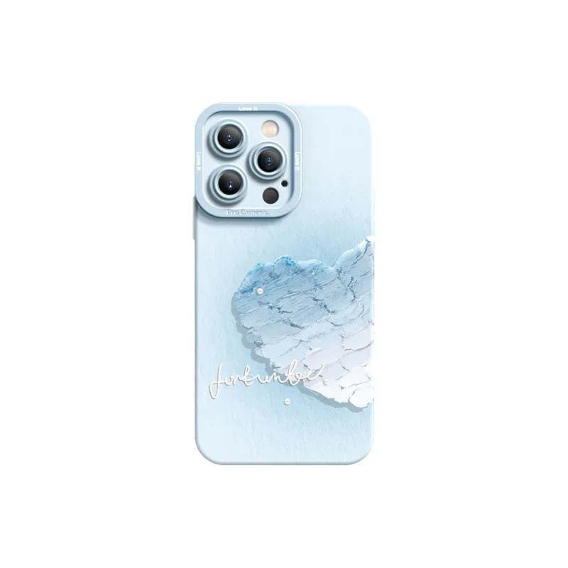 I Create My Art Silicone Material Gradient Heart Phone Cases Compatibility Apple IPhone 16/15/14/Plus/13/12/11/Pro/Max-3