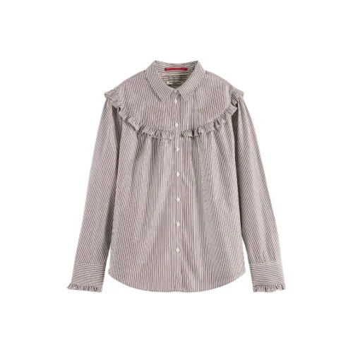 Scotch&Soda Shirt Women's Light Purple Stripes