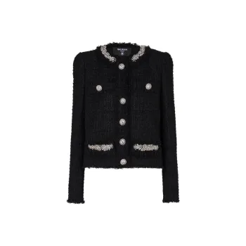 BALMAIN Embroidered Tweed Jacket