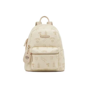 Teenie Weenie PU Backpack Regular Women's Cream Yellow, Cream Apricot, Cherry Blossom Pink