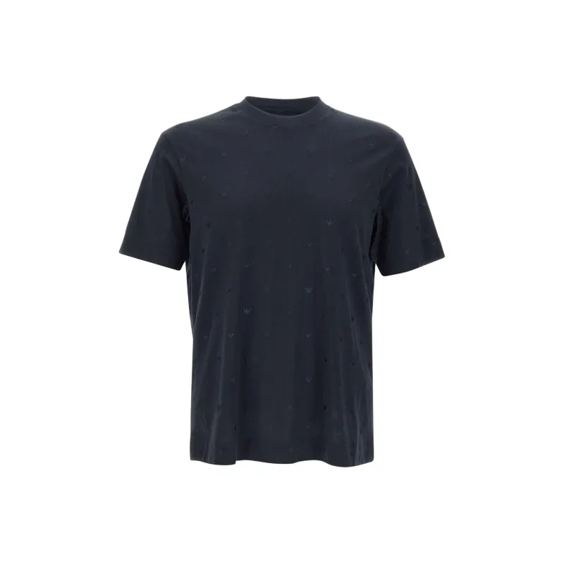 EMPORIO ARMANI Logo embroidered T shirt-0