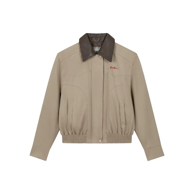 Heartboon Jackets & Coats Women's Khaki-0