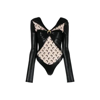 Marine Serre Regenerated Laminated Bodysuit