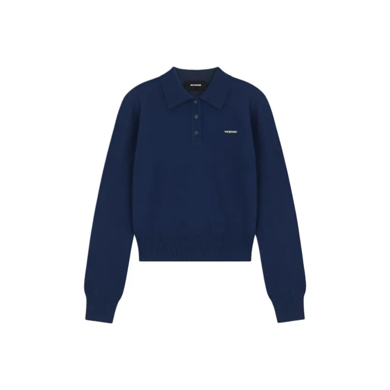 WE11DONE Polo Shirt Women's Navy-0
