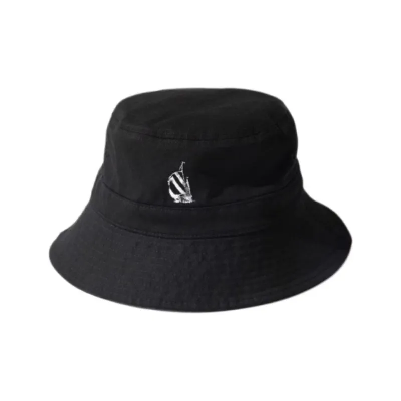 Nautica White Sail Cotton Bucket Hats Unisex Black-0