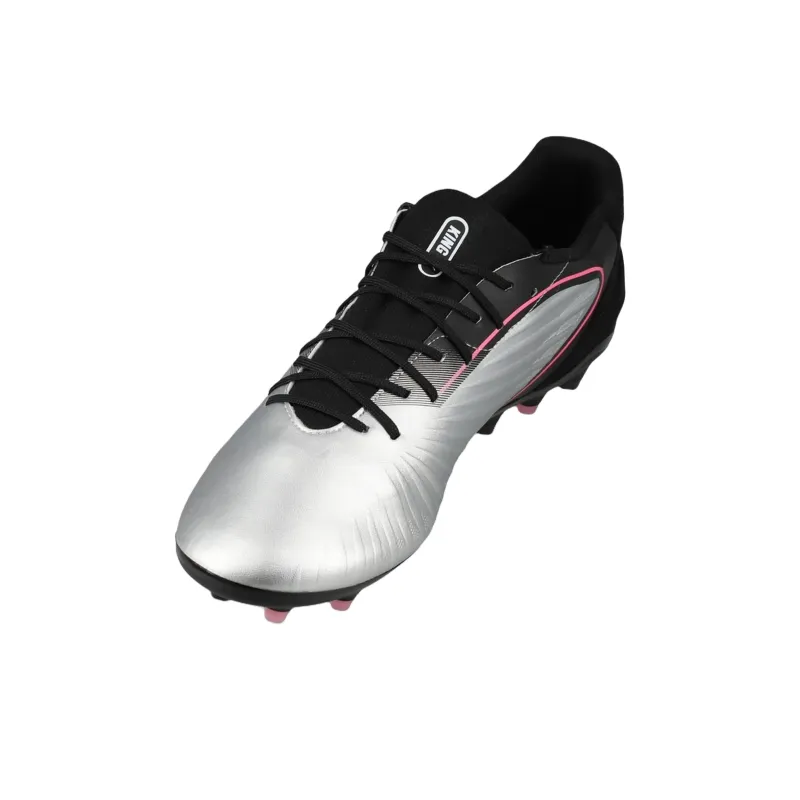 PUMA KING MATCH Anti Slip Wear Resistant Soccer Shoes Unisex Silver Gray-3