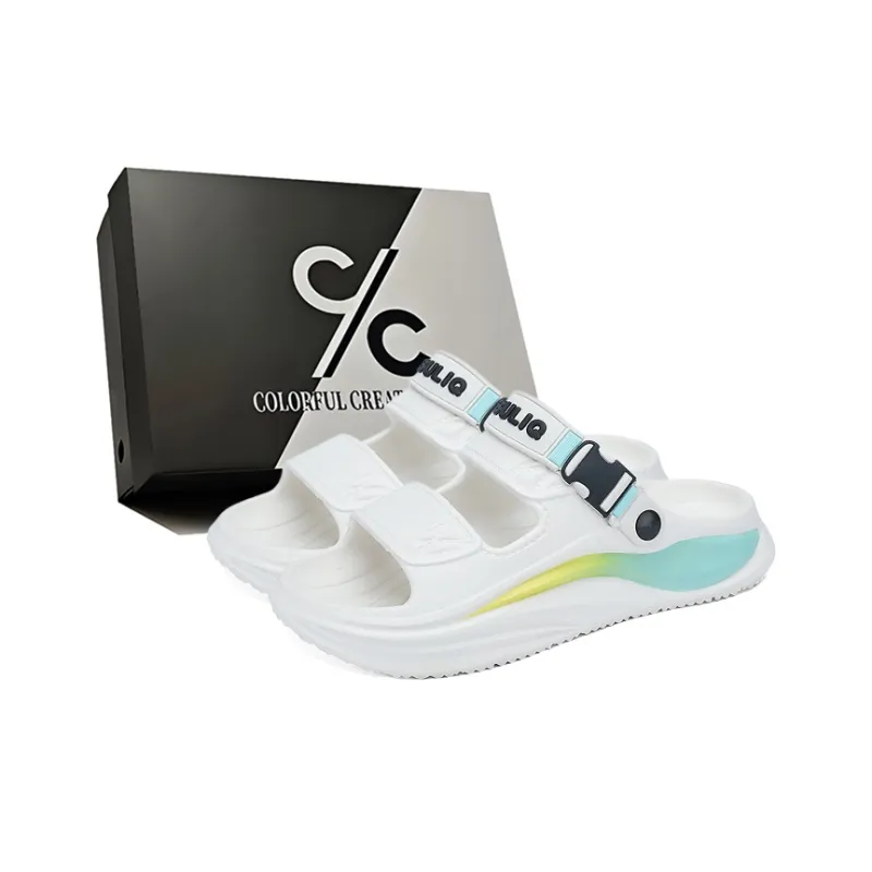 Colorful Creations EVA Cut Out Quiet Slip Resistant Odor Resistant Abrasion Resistant Slide Slippers Unisex-18