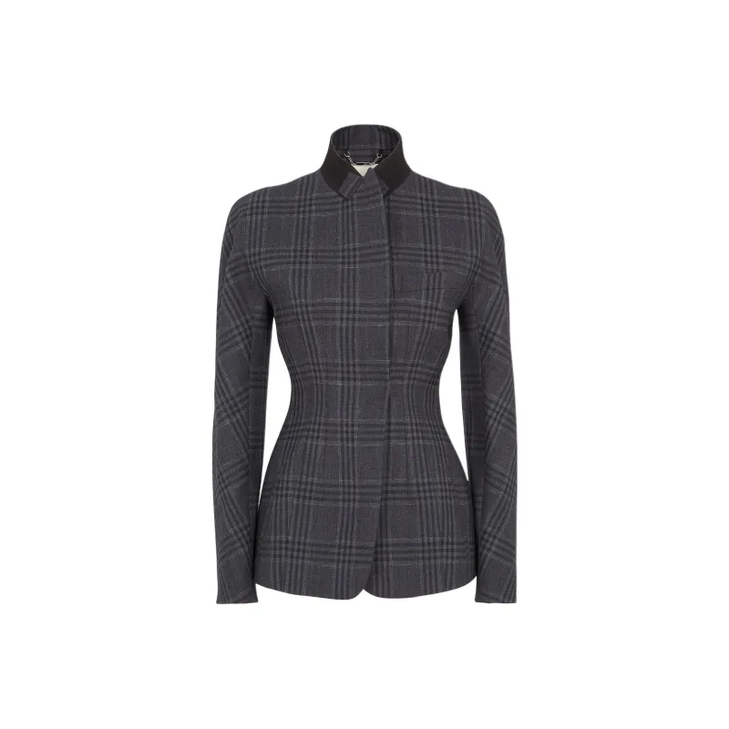 FENDI Checked Tailored Blazer-0