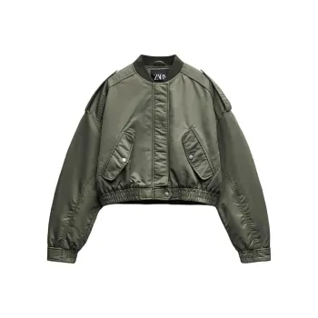 ZARA Trf Jackets Coats Women's Green