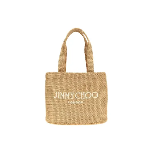 Jimmy Choo Fabric Tote Bag, Shopping Bag, Handbag Women's Beige