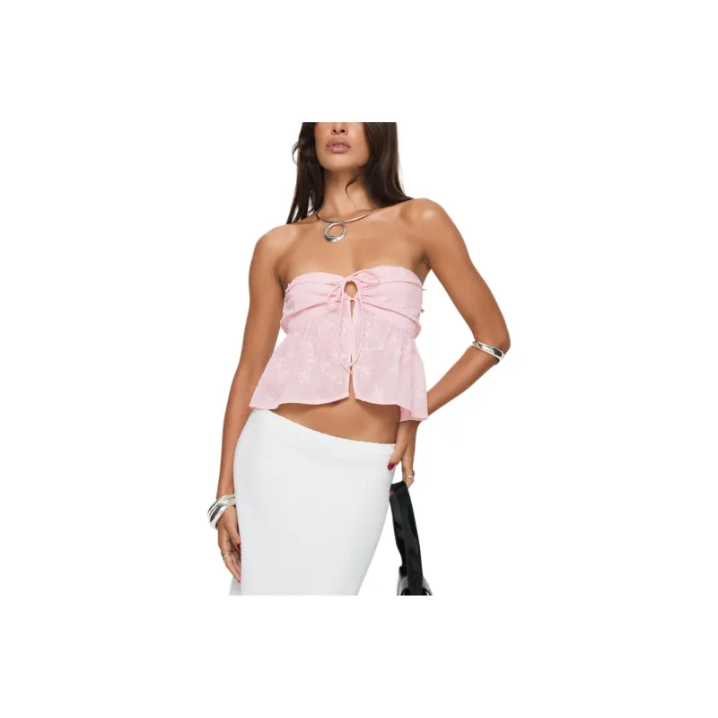 PRINCESS POLLY ROSENBERG STRAPLESS TOP Strapless Top Women's PINK/Pink-0