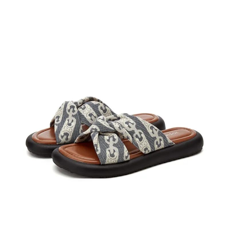 JOSINY PVC Polyvinyl Chloride Slide Slippers Women's-2