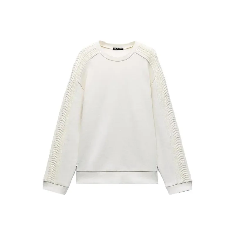 ZARA Sweatshirts Women's Soft Nude-0