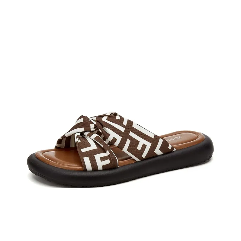 JOSINY PVC Polyvinyl Chloride Slide Slippers Women's-5