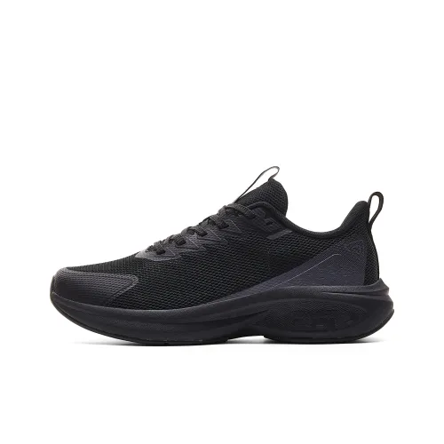 PEAK Abrasion Resistant Rebound Support Low Top Running Shoes Women's Black Magnet Gray